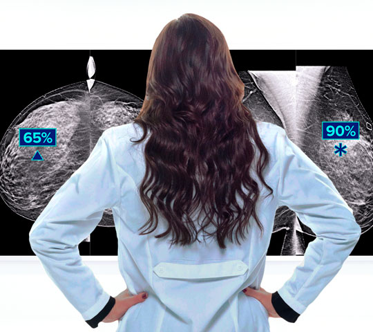 Hologic Genius AI™ Detection Technology mot vit bakgrund