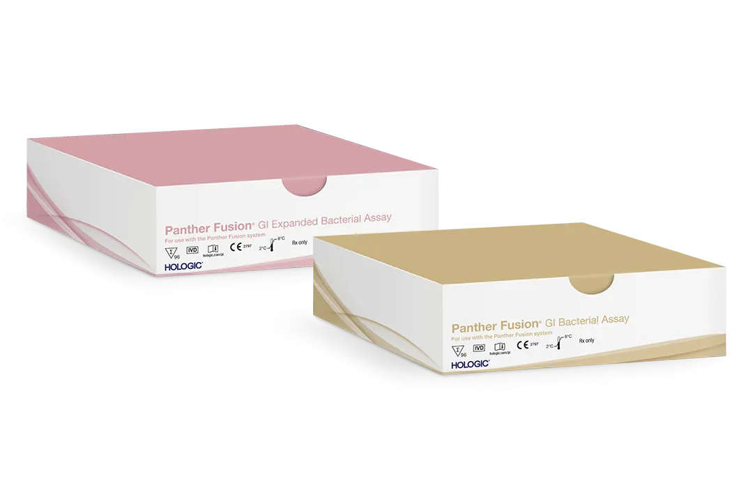 Två analysförpackningar mot tom bakgrund