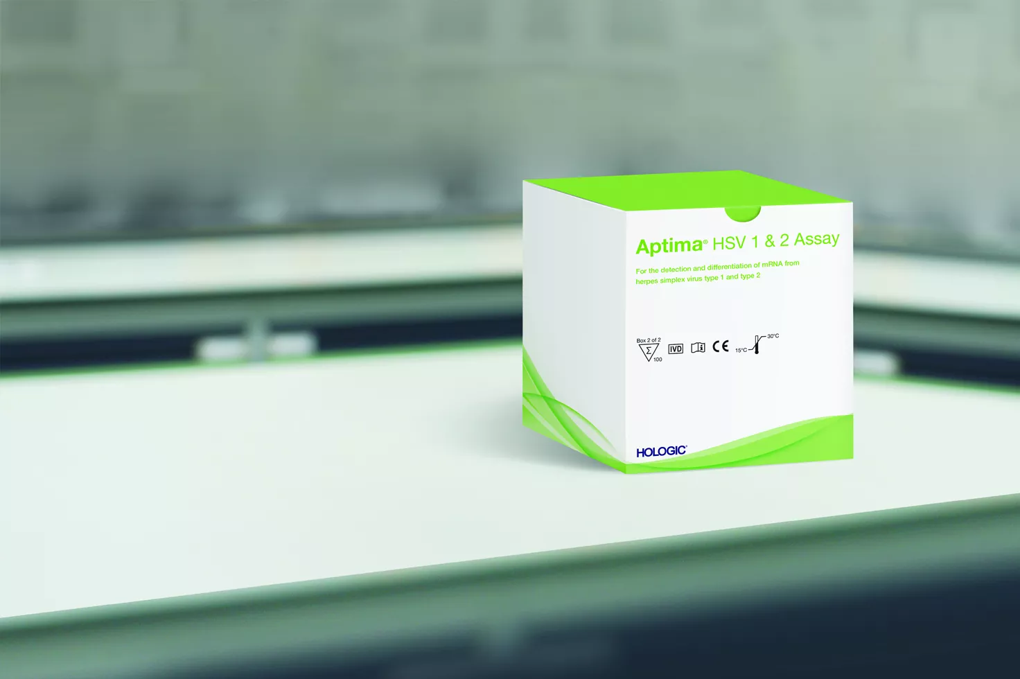 Analysförpackning mot suddig bakgrund