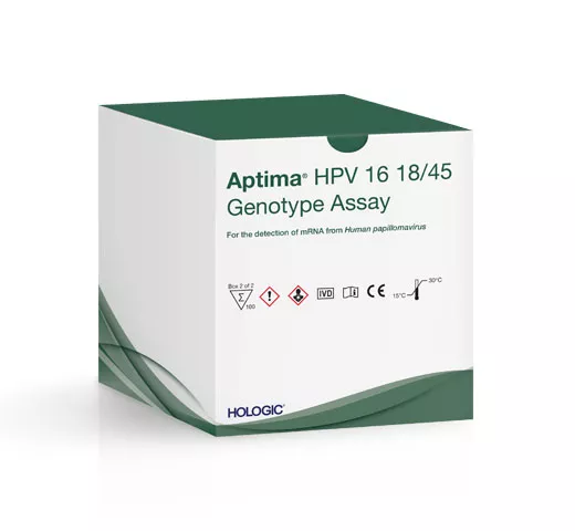 Aptima® HPV Genotype Assay mot vit bakgrund