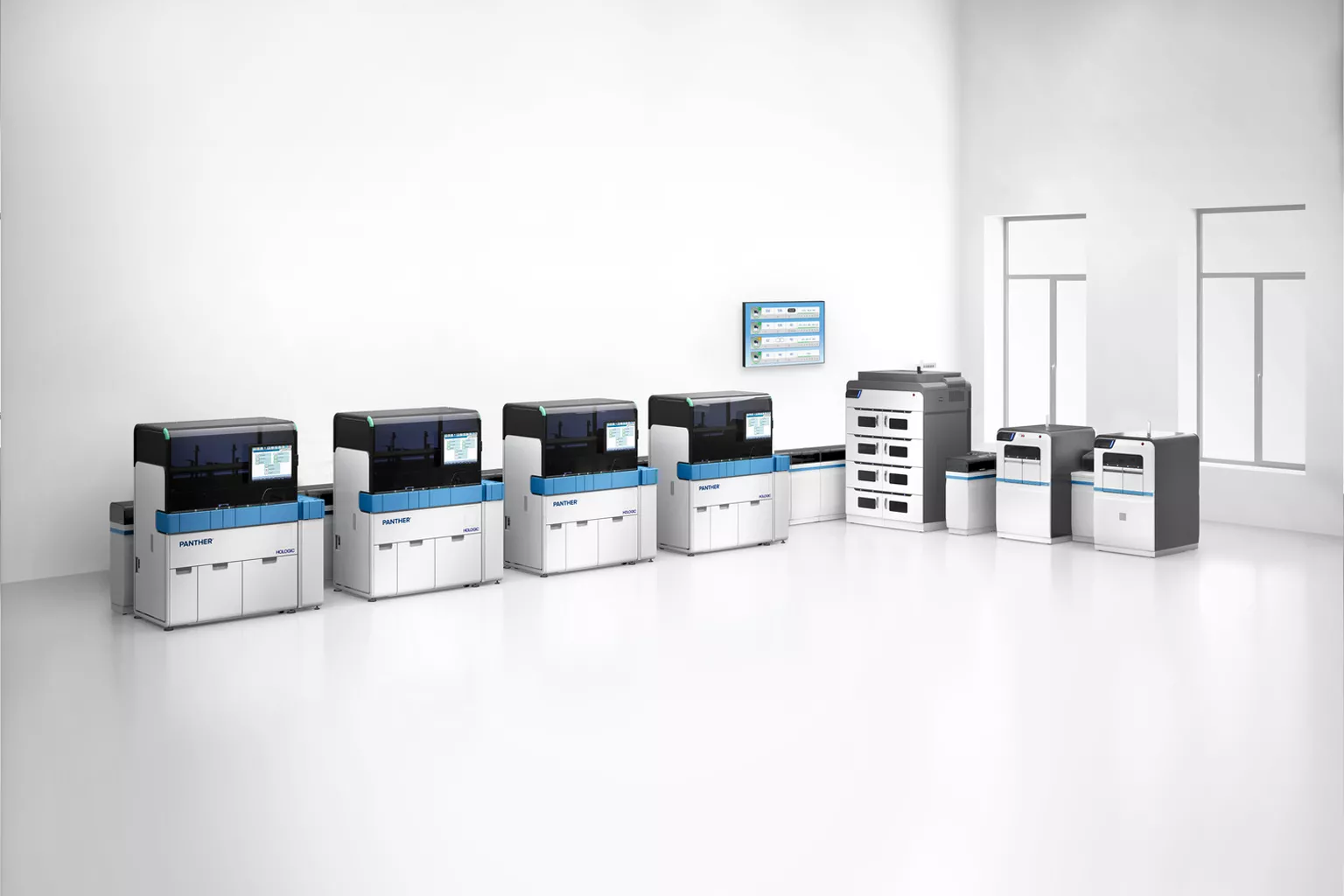 Bild på Hologic Panther-utrustning mot vit bakgrund