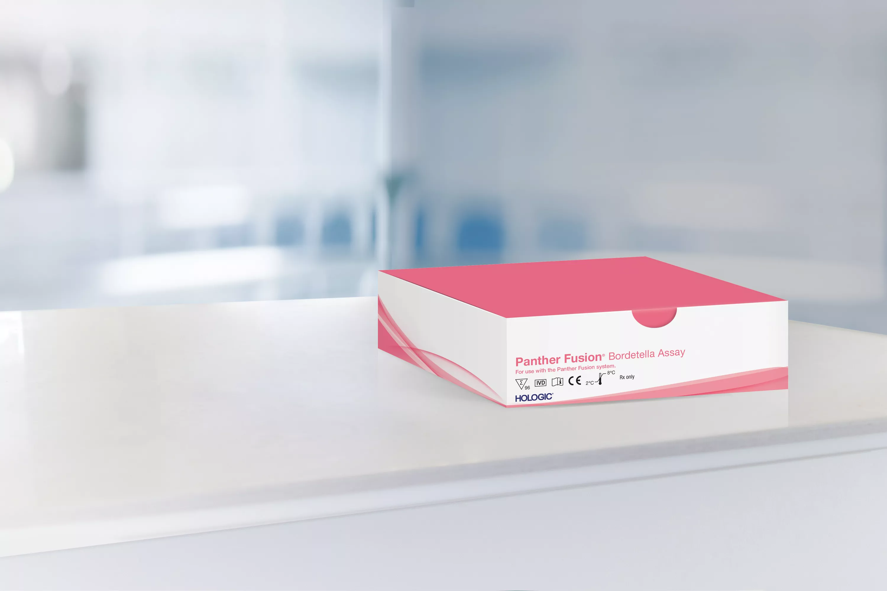 Analysförpackning mot laboratoriebakgrund