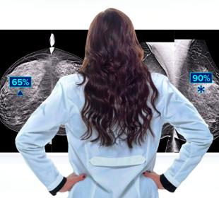 Hologic Genius AI™ Detection Technology mot vit bakgrund